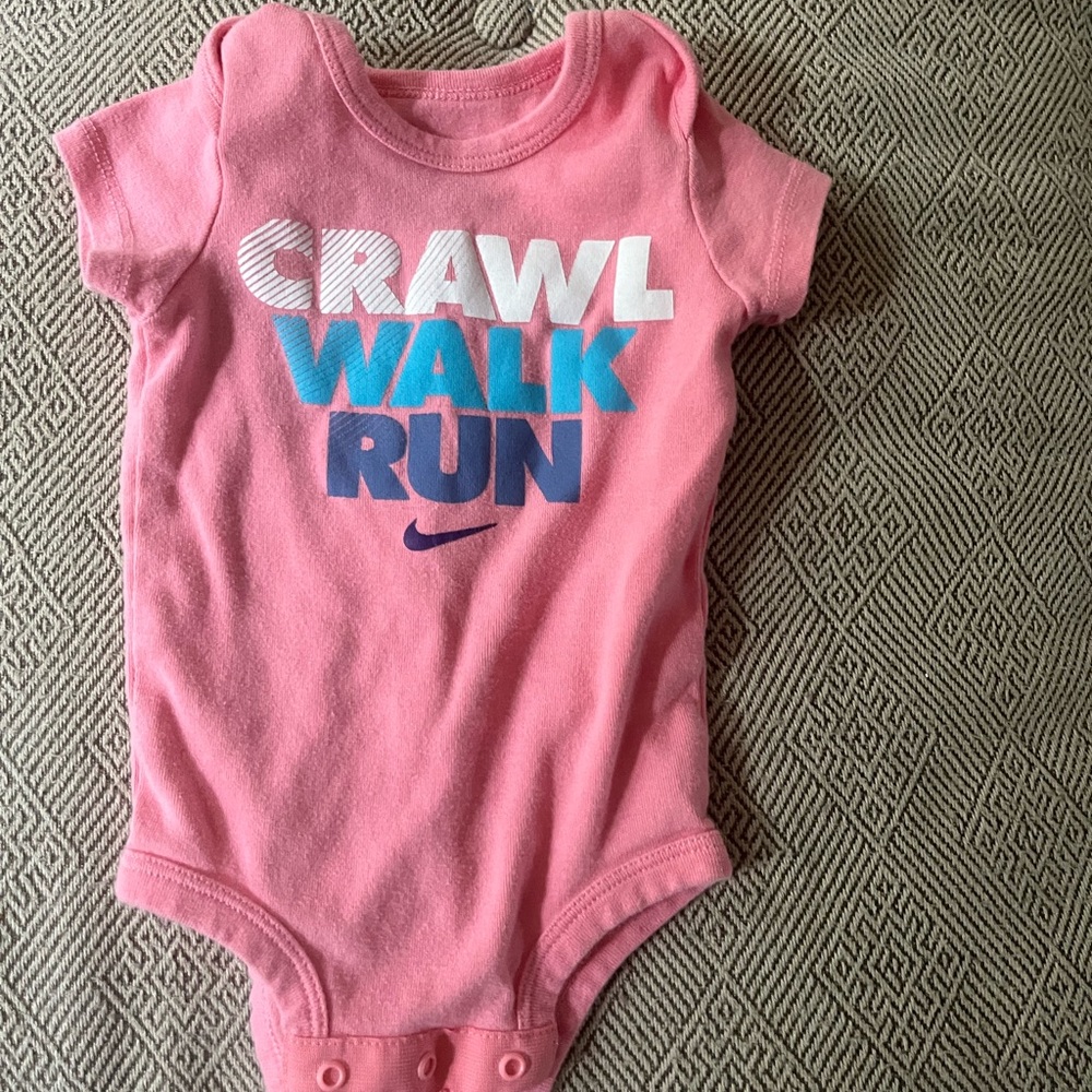 Nike Pink Kids One Piece Bodysuit